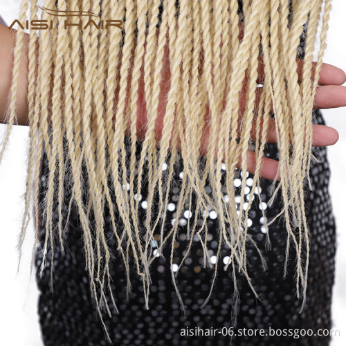 Aisi Hair Top Quality Cheap Vendor Baseball Hat With Long Twist Braiding Hair Extension For Black Women Synthetic Hair Wigs
